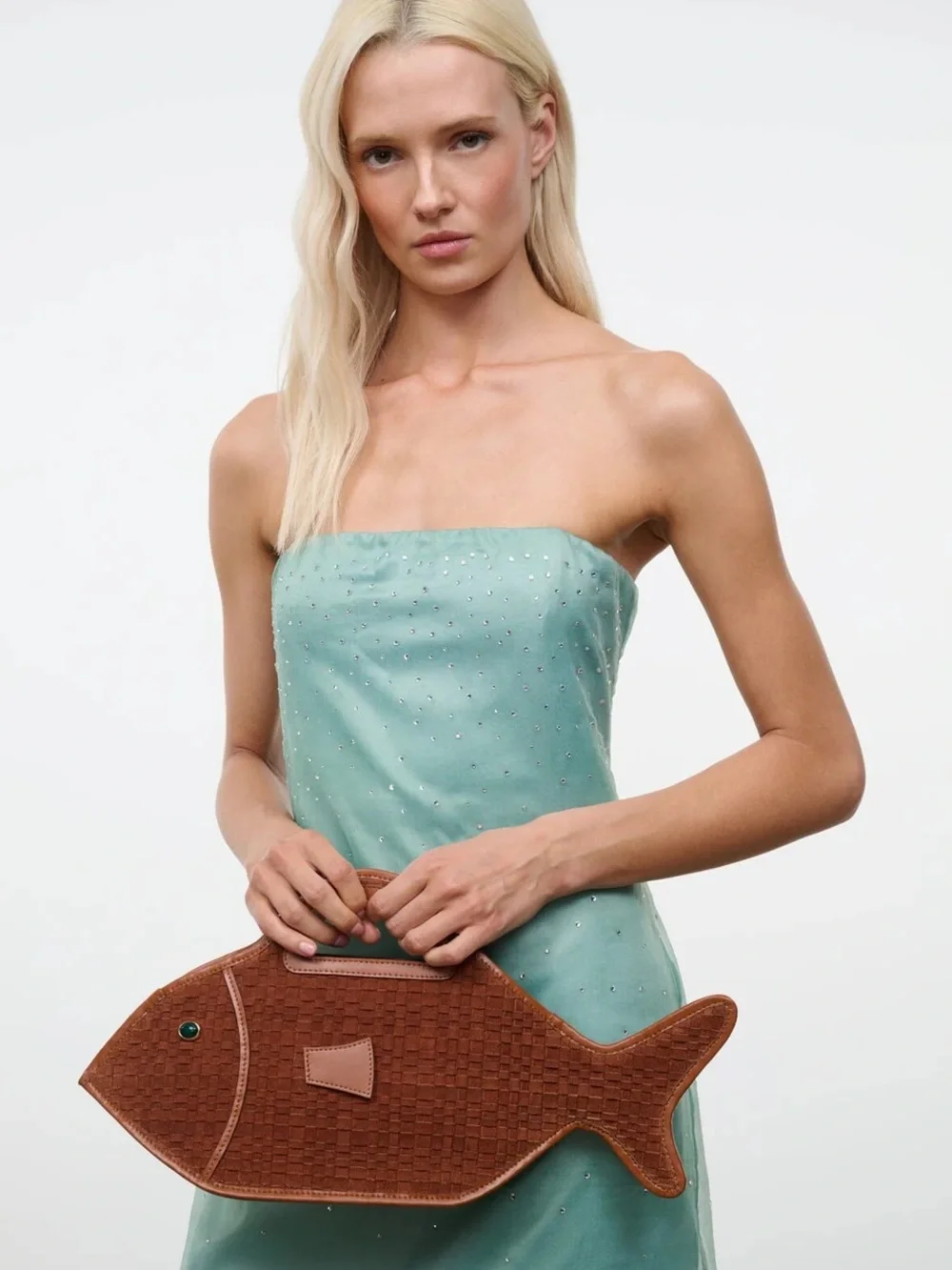 Staud Cleo Fish Bag in Tabac